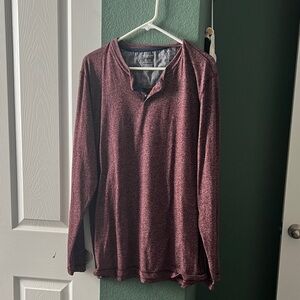 Van Heusen Burgundy Henley Shirt